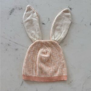 Fendi Kids Bunny-Ear Knit Hat - Peach & Cream